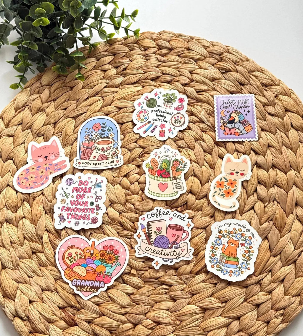 Bookish and Crafty Girl Vinyl Stickers for Kindles, Kobo, water bottles and Journals - All About Bags Co