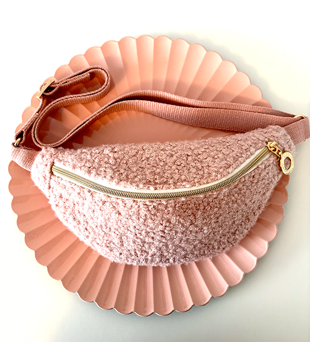 Pink Boucle with Gold Hardware Bum Bag/Crossbody Bag