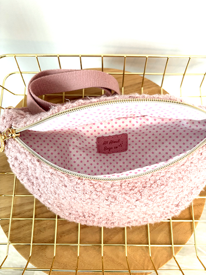 Pink Boucle with Gold Hardware Bum Bag/Crossbody Bag