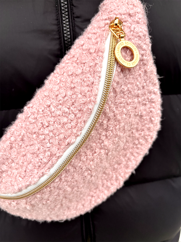 Pink Boucle with Gold Hardware Bum Bag/Crossbody Bag