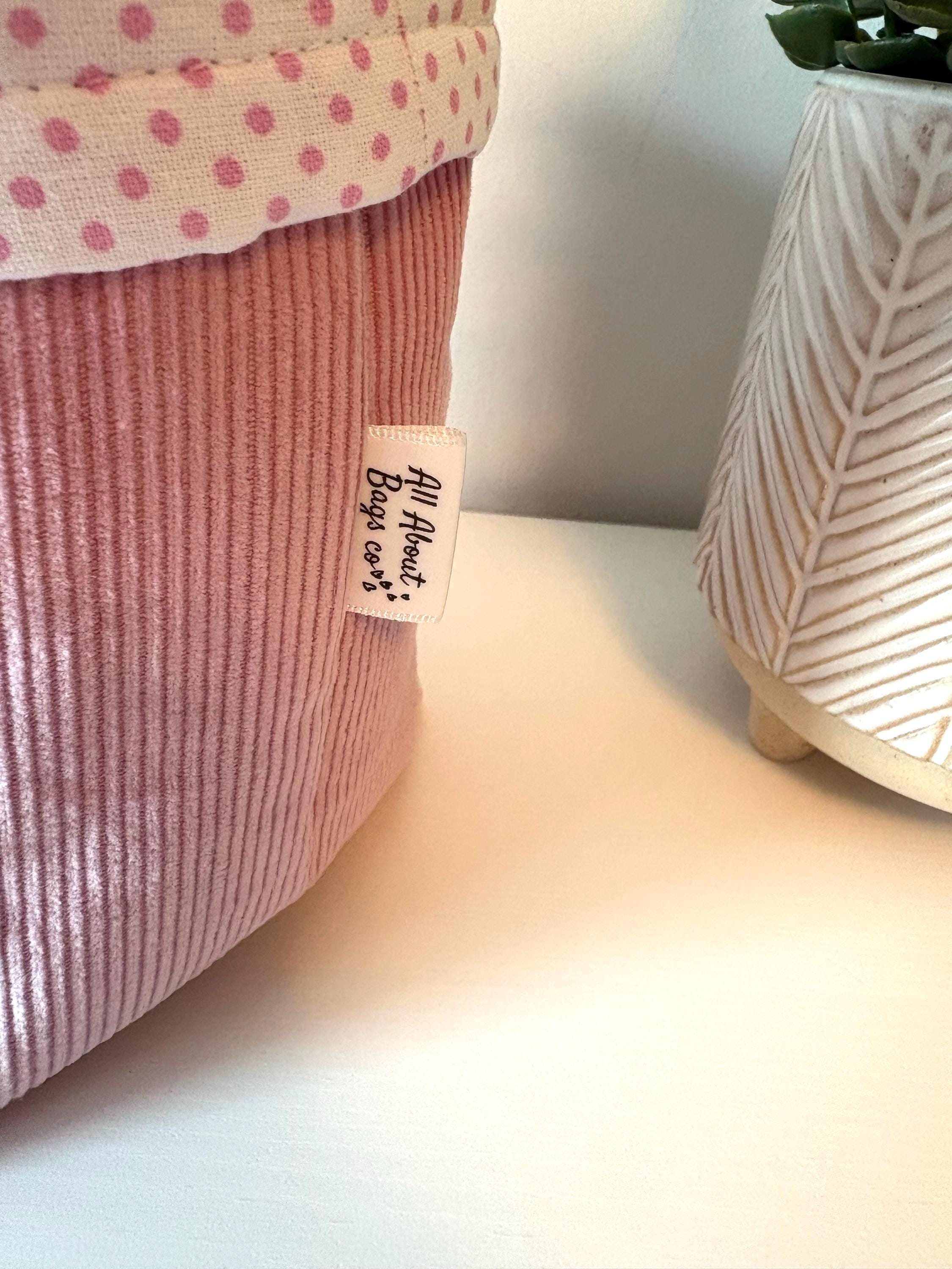 Corduroy Makeup Organizer – Handmade Puff Vanity Bucket - All About Bags Co