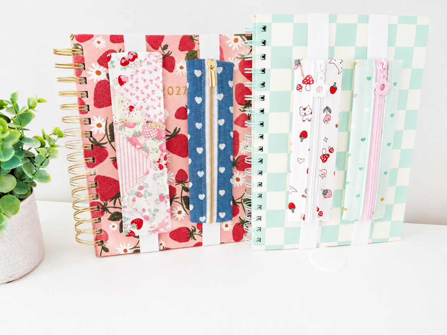 Kawaii Journal Pen Pouch with Elastic