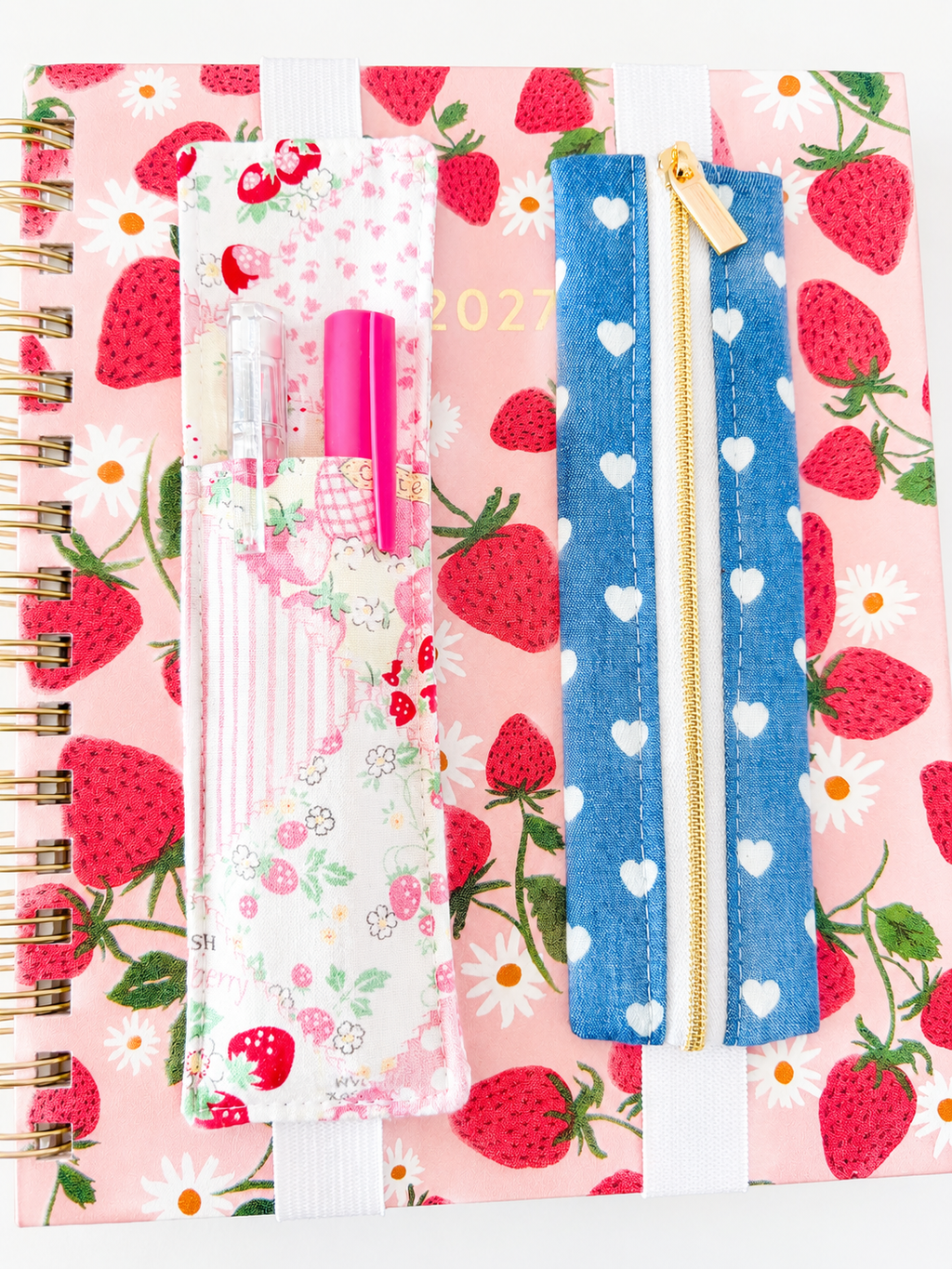 Kawaii Journal Pen Pouch with Elastic