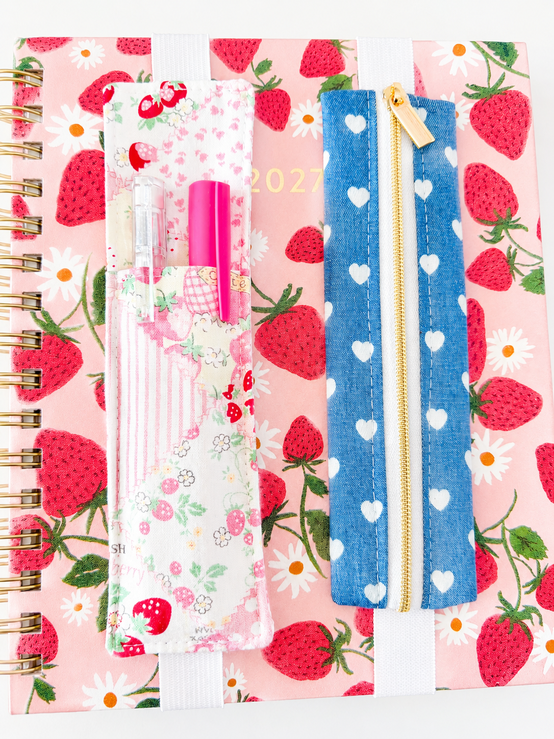 Kawaii Journal Pen Pouch with Elastic