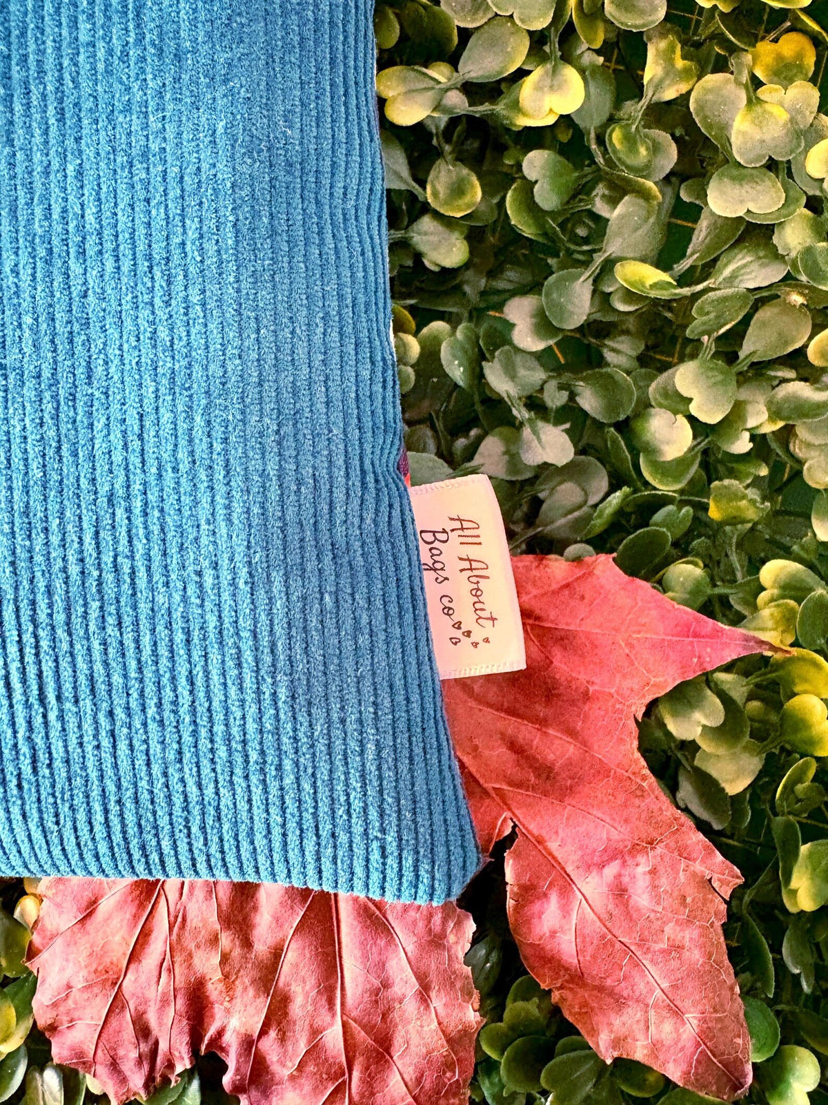 Quilted Kindle Sleeve: Rifle Paper Co Floral with turquoise Corduroy Pocket