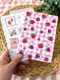 Kindle and Kobo inserts, strawberry patchwork and stamp designs: bookish E reader accessory - All About Bags Co