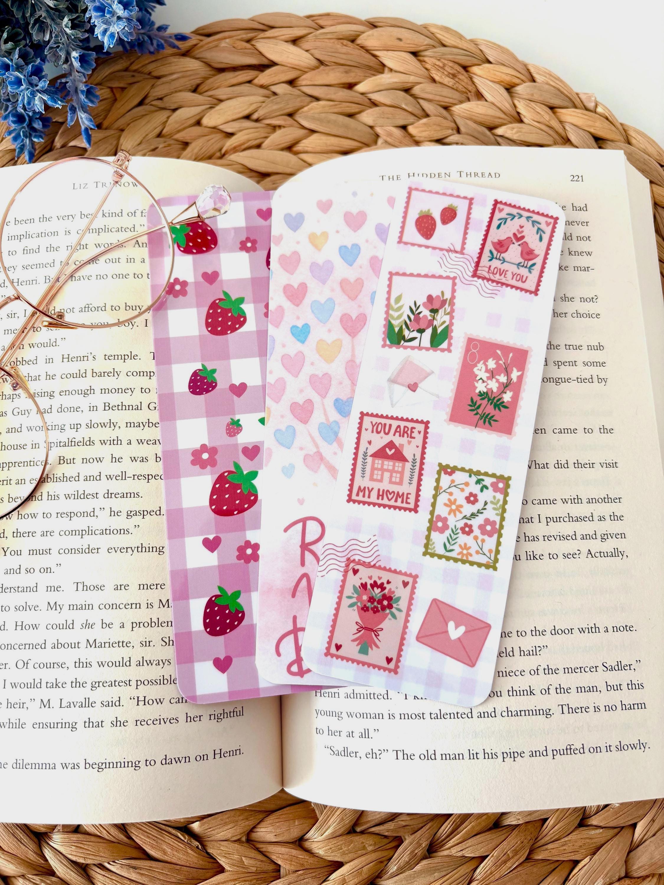 Laminated Bookmarks, strawberry patchwork, matcha, cozy Admit One Ticket Design - All About Bags Co