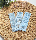 Laminated Bookmarks – Strawberry Patchwork, Matcha & Cozy Admit One Ticket Designs - All About Bags Co