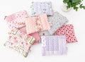 Mini Quilted Zipper Pouch: Cotton Wallet with pocket and clip - All About Bags Co