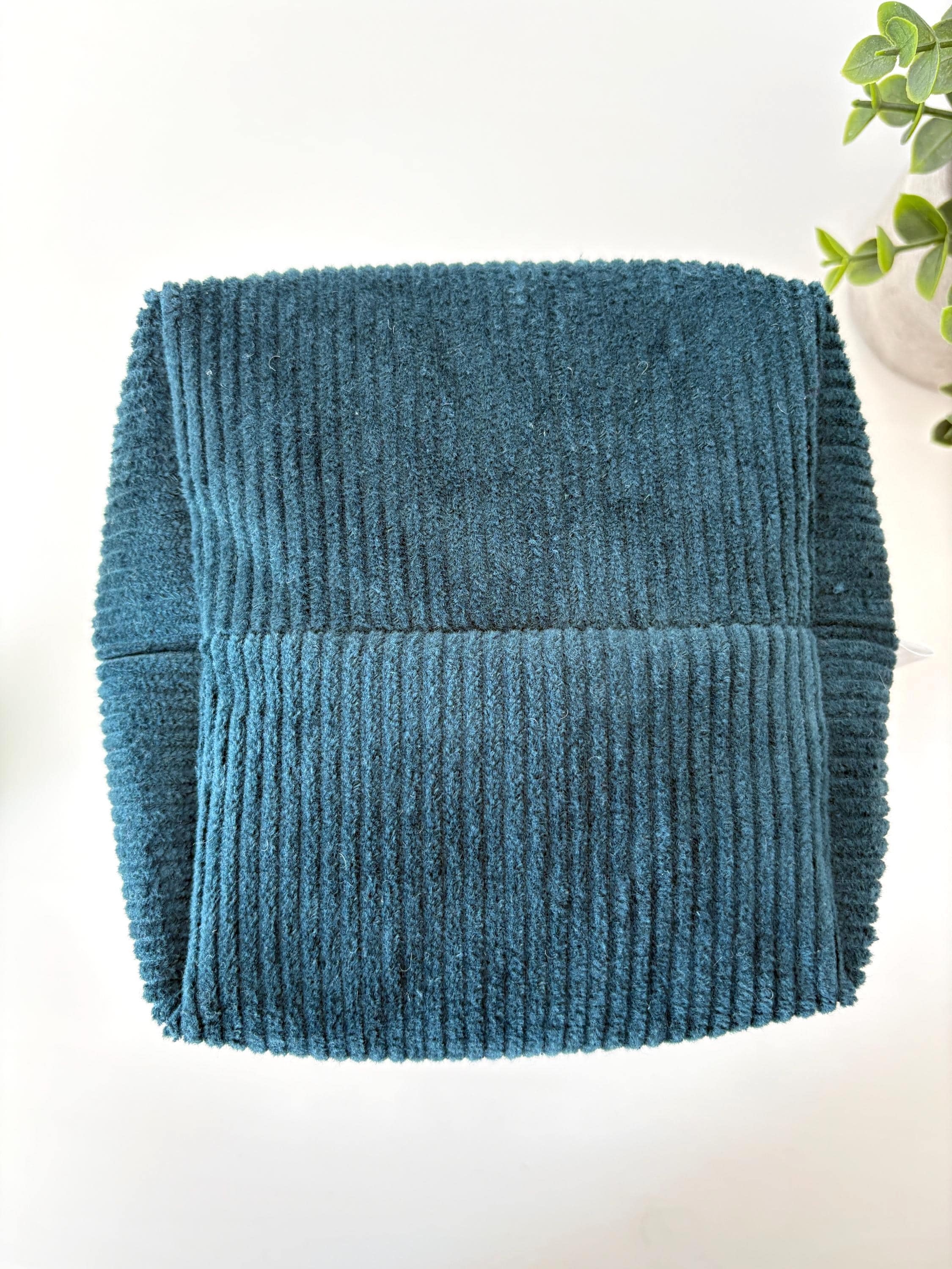 Padded Vanity Organizer with floral lining – Handmade Corduoroy puff basket - All About Bags Co