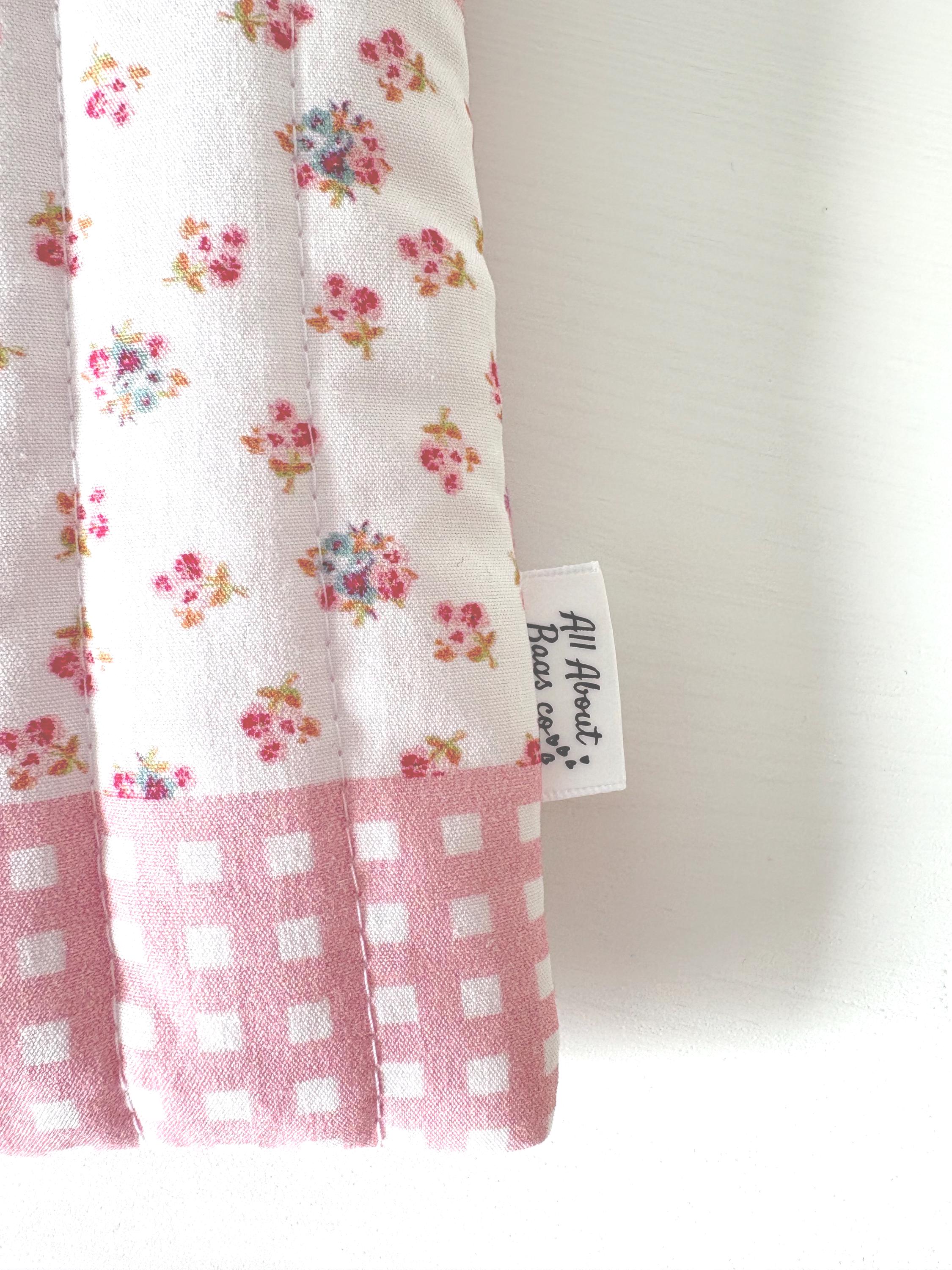 Peach Pink Patchwork Gingham Quilted Kindle Sleeve: Quilted Cotton E - reader Cover - All About Bags Co