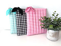 Pink, Black and Teal Gingham Quilted Kindle Sleeve: Padded Cotton E - reader Cover - All About Bags Co