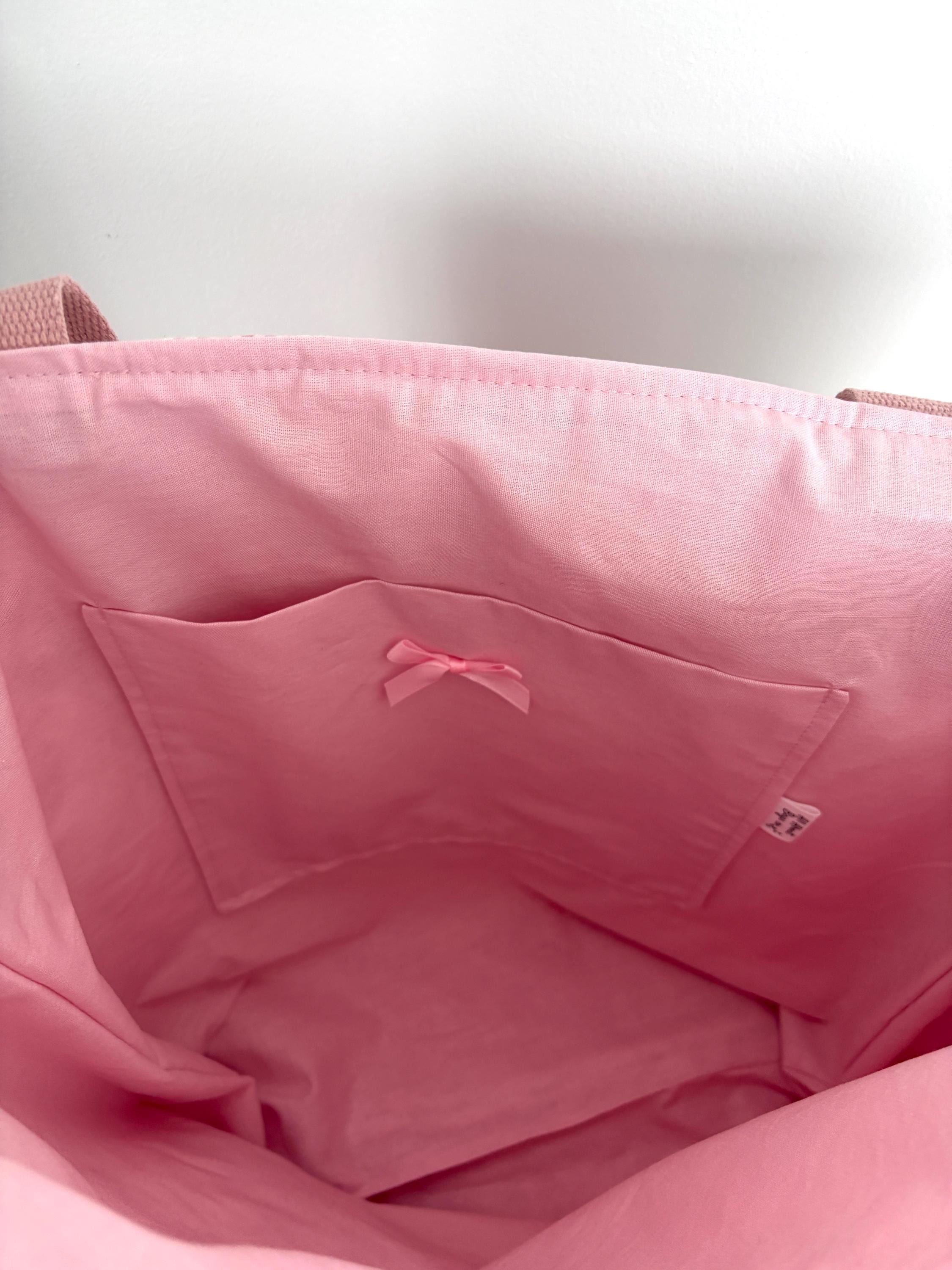 Pink Floral Patchwork Quilted Cotton Tote Bag - All About Bags Co