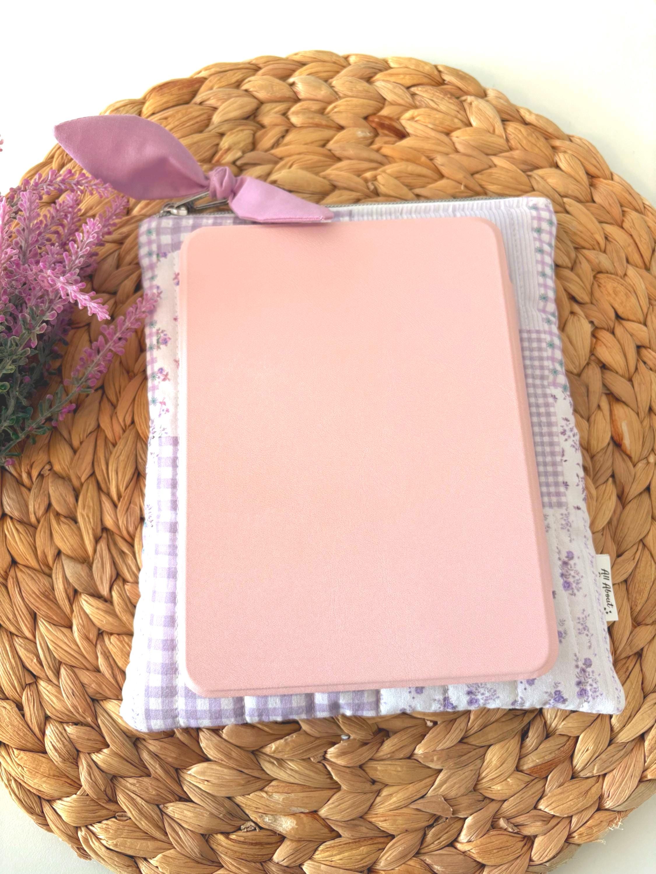Purple Patchwork Gingham Quilted Kindle Sleeve: Quilted Cotton E - reader Cover - All About Bags Co