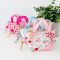 Quilted Air pods/ Pro Case with clip: Strawberry Patchwork mini tote bag charm - All About Bags Co