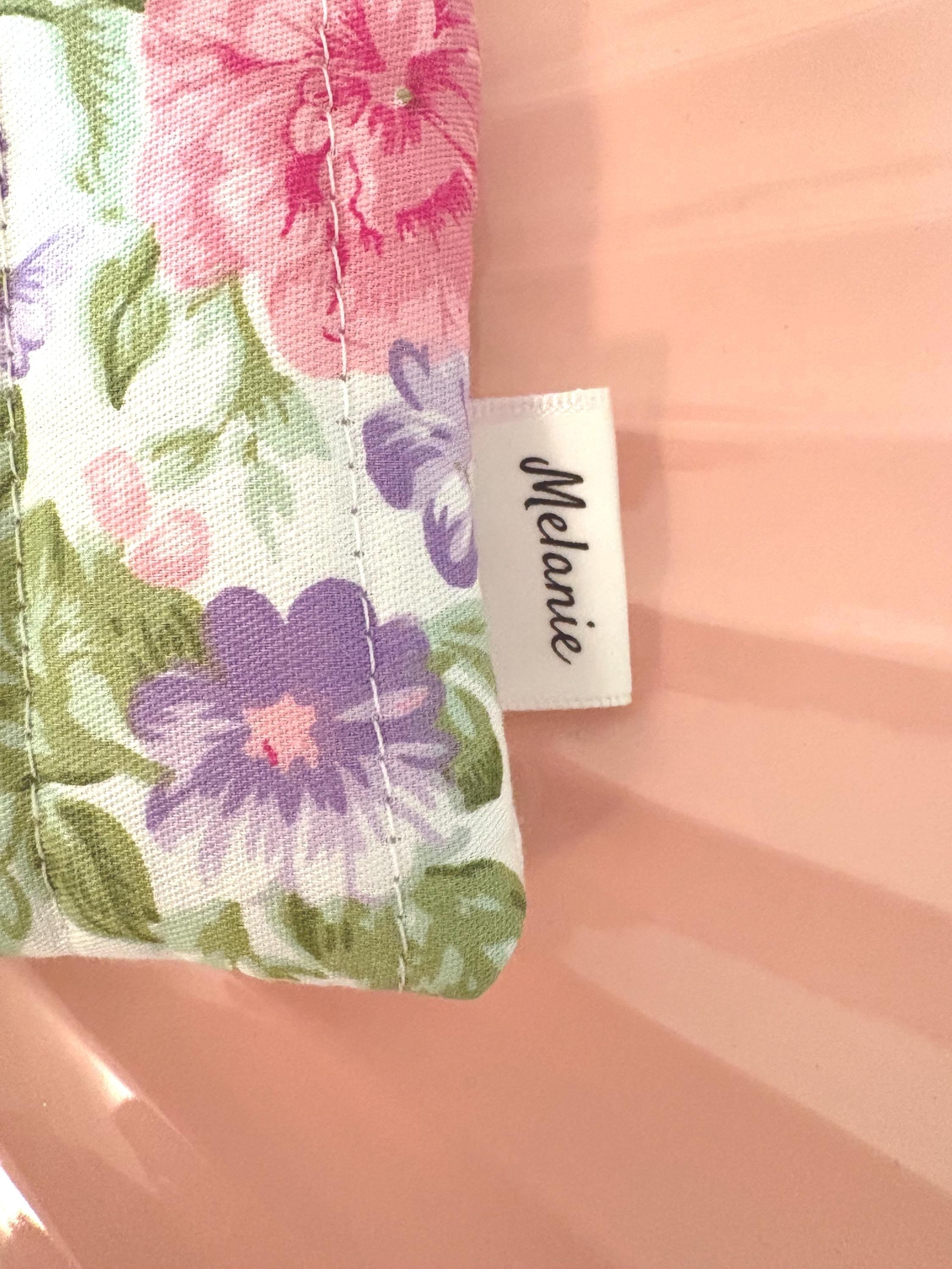 Quilted Book Sleeve: Turquoise Corduroy with Rifle Paper Co Floral Pocket - All About Bags Co