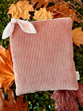 Quilted Kindle Sleeve: Pink corduroy with polka dot bow E - reader Cover - All About Bags Co