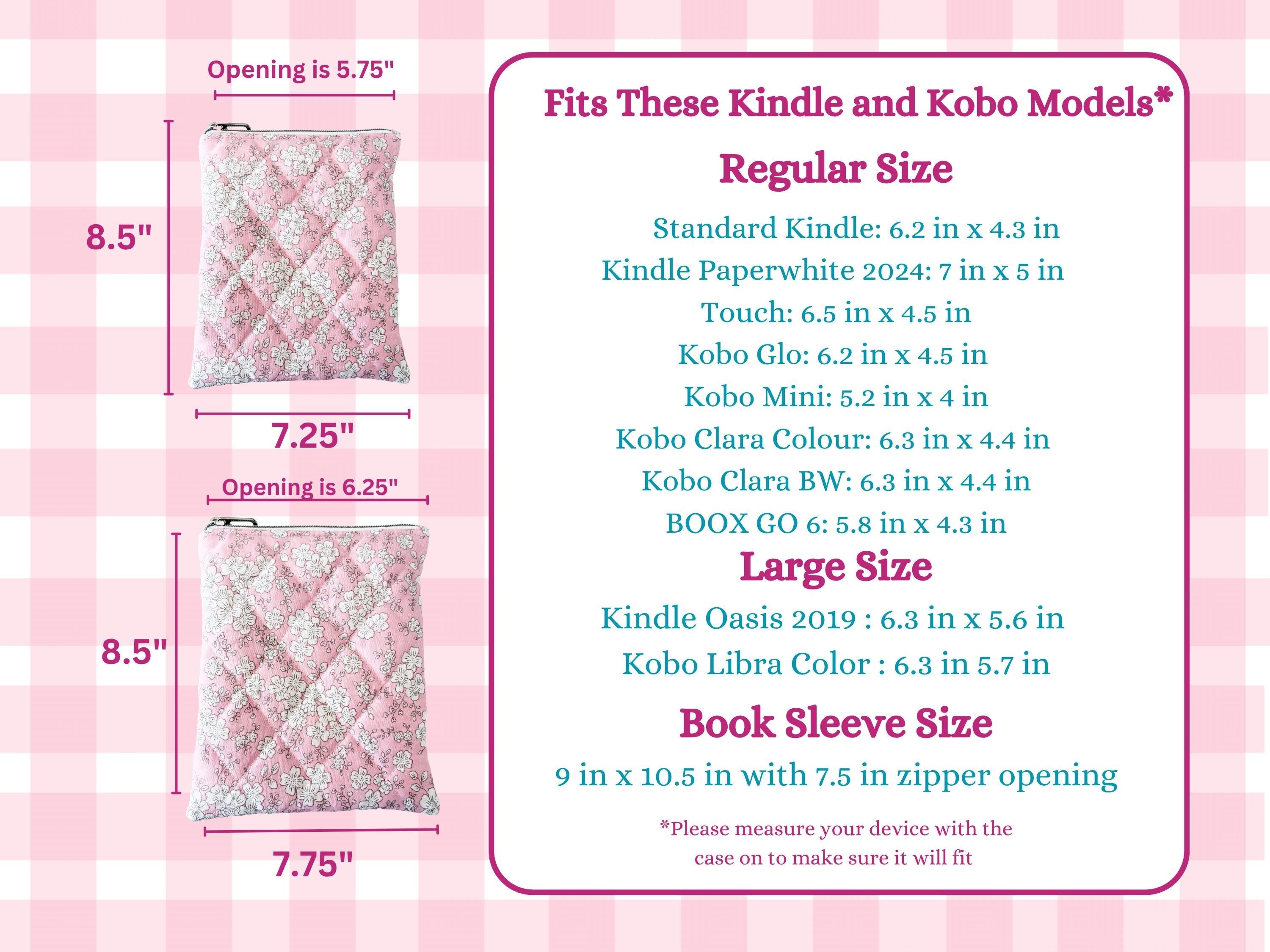 Strawberry Patchwork Kindle Sleeve – Quilted Cotton E - Reader Case - All About Bags Co