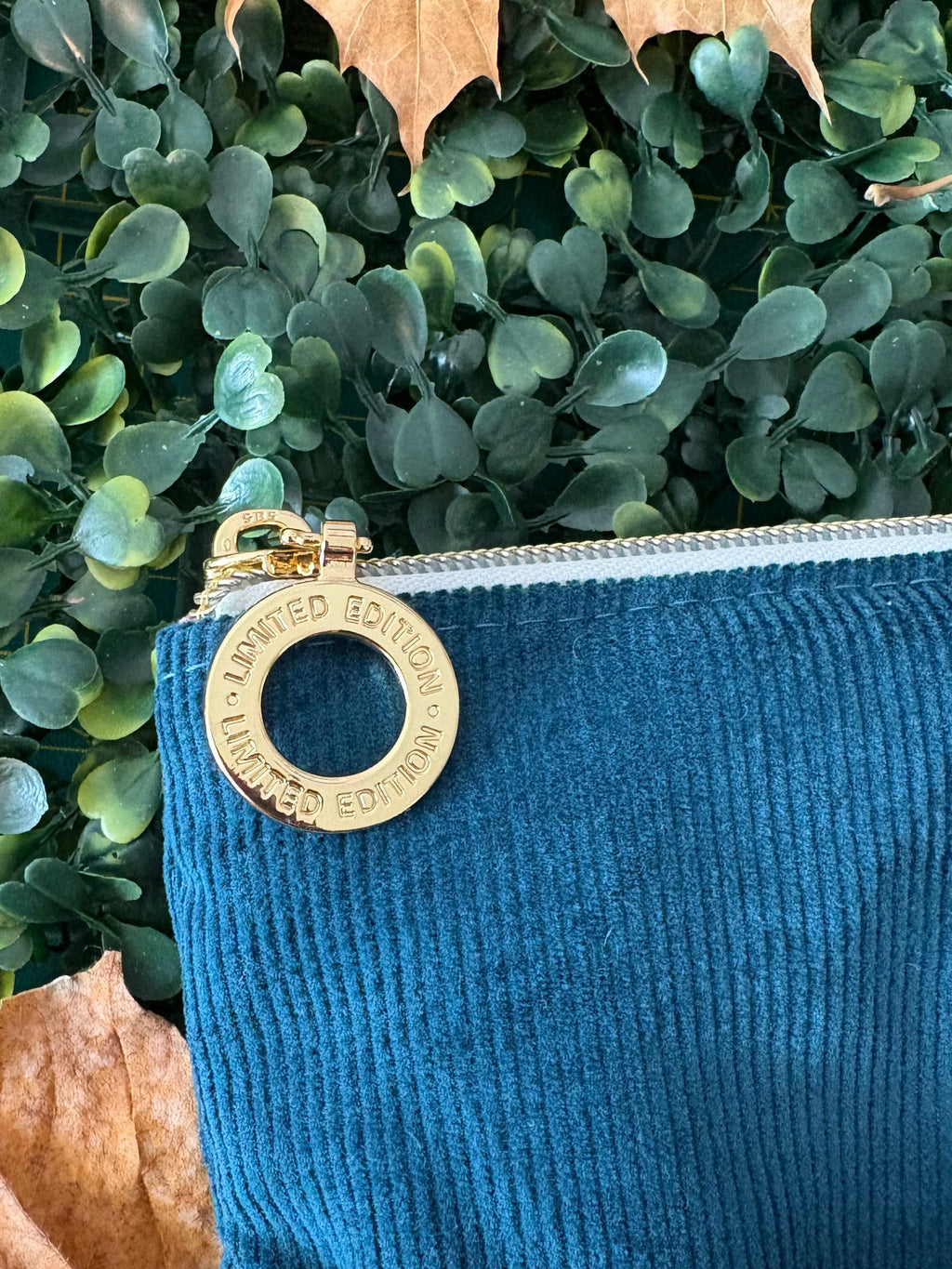 Turquoise Corduroy Book Sleeve with Floral Pocket – Quilted Kindle Case - All About Bags Co